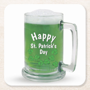 St. Patrick's Day Green Beer Rechteckiger Pappuntersetzer