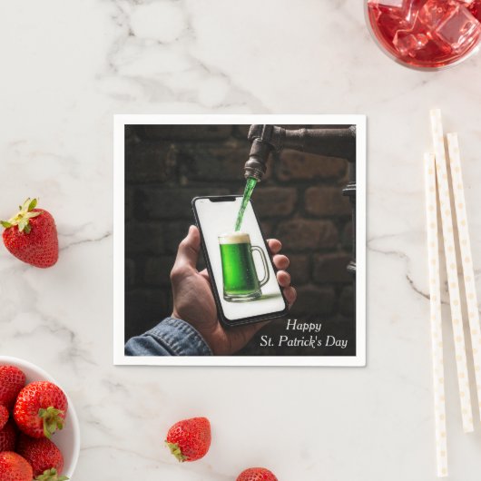 St. Patrick's Day Green Beer Serviette (Beispiel)