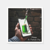 St. Patrick's Day Green Beer Serviette (Vorderseite)