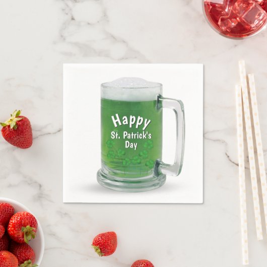 St. Patrick's Day Green Beer Serviette (Beispiel)