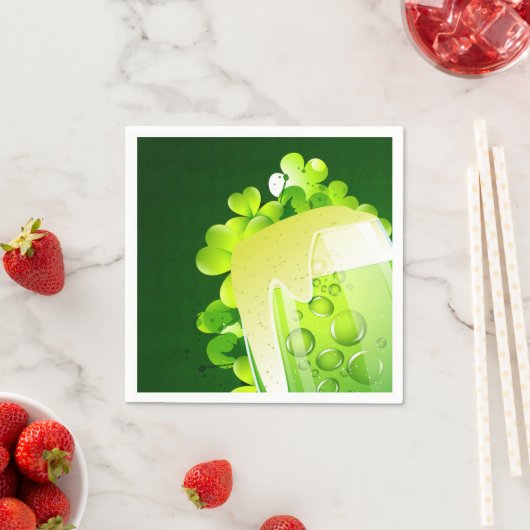 St. Patrick's Day Green Beer Serviette (Beispiel)