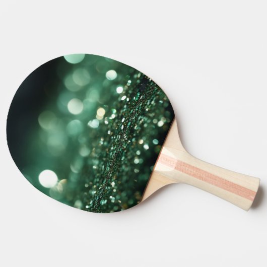 ☘️ St. Patricks Day Green Bokeh Tischtennis Schläger (Seitenansicht)