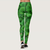St. Patrick's Day Green Clover Dancing Leprechaun Leggings (Rückseite)