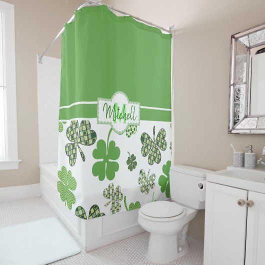 St Patrick's Day Green Clover Duschvorhang (Beispiel)