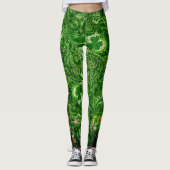 St Patrick's Day Green Clover personalisieren Text Leggings (Vorderseite)