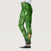 St Patrick's Day Green Clover personalisieren Text Leggings (Links)