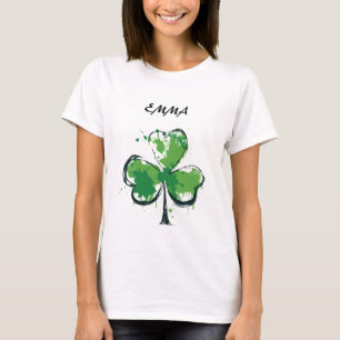 St. Patrick's Day Green Clover Personalisierter Na T-Shirt