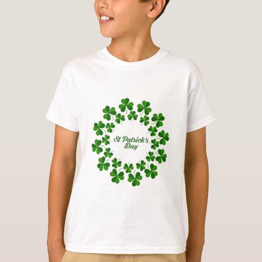 St.Patrick's Day Green Clover T-Shirt (Vorderseite)