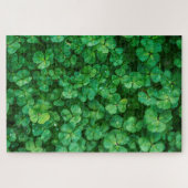 St. Patrick's Day Green Clovers Jigsaw Puzzle (Horizontal)