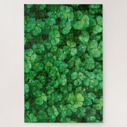 St. Patrick's Day Green Clovers Jigsaw Puzzle (Vertikal)