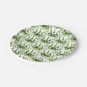 St Patricks Day Green Clovers Old Leprechaun Pappteller (Schrägansicht)