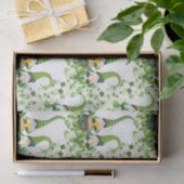 St Patricks Day Green Clovers Old Leprechaun Seidenpapier (Geschenk)