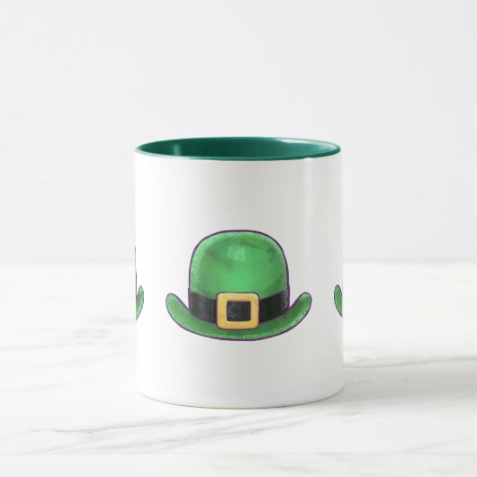St Patrick's Day Green Derby Hat Tasse (Zentrum)