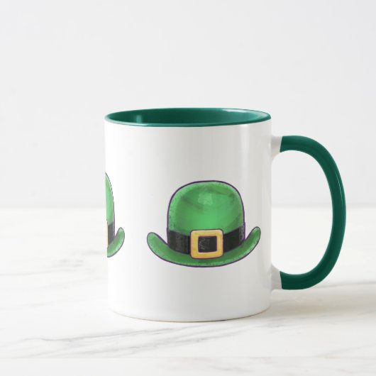 St Patrick's Day Green Derby Hat Tasse (Rechts)