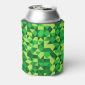 St. Patrick's Day Green Geometric Pattern Dosenkühler (Kanne Rückseite)