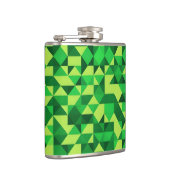 St. Patrick's Day Green Geometric Pattern Flachmann (Rechts)