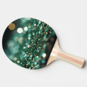 ☘️ St. Patrick's Day Green Glitzer Bokeh Tischtennis Schläger (Seitenansicht)