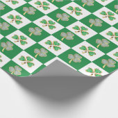 St. Patrick's Day Green Hat Kleeblatt Vine Irish W Geschenkpapier (Ecke)