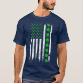 St Patricks Day Green IRISH American Flag T-Shirt (Vorderseite)