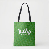St Patricks Day Green Irish Lucky Clover Pattern Tasche (Vorderseite)