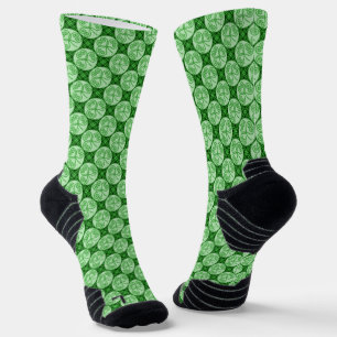 St. Patrick's Day Green Kariert Kleeblatt Muster Socken