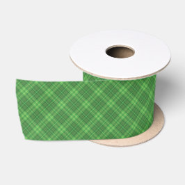 St-Patrick's Day | Green Kariert Pattern Ribbon Satinband