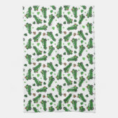 St Patricks Day Green Kariert Truck Clover Leaf Geschirrtuch (Vertikal)