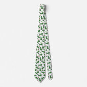 St Patricks Day Green Kariert Truck Clover Leaf Krawatte (Vorderseite)