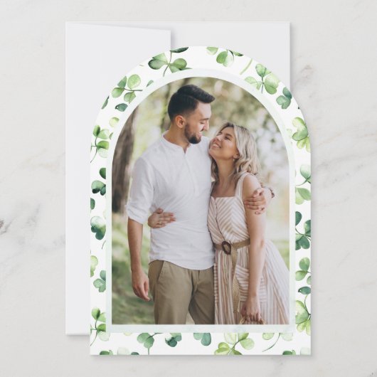 St Patrick's Day Green Kleeblatt Bow Brautparty Einladung (Rückseite)