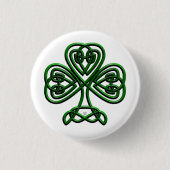 St Patricks Day Green Kleeblatt Button (Vorderseite)