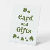 St. Patrick's Day Green Kleeblatt Card Geschenke Sockelschild (Vorderseite)
