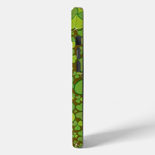 St. Patrick's Day Green Kleeblatt Clover Muster Case-Mate iPhone Hülle (Rückseite / Links)