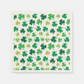 St Patricks Day Green Kleeblatt Clover Pattern Serviette (Vorderseite)