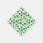 St Patricks Day Green Kleeblatt Clover Pattern Serviette (Ecke)