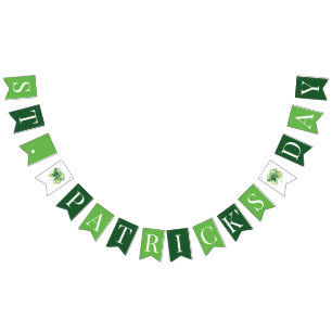 St. Patrick's Day Green Kleeblatt Clover Simple Wimpelkette