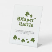 St. Patrick's Day Green Kleeblatt Diaper Raffle Sockelschild (Vorderseite)