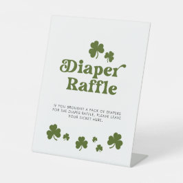 St. Patrick's Day Green Kleeblatt Diaper Raffle Sockelschild