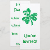 St. Patrick's Day Green Kleeblatt Einladung (Vorne/Hinten)