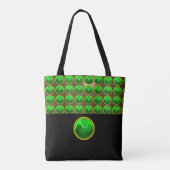 ST PATRICK'S DAY GREEN KLEEBLATT GEMSTONE Black Tasche (Rückseite)