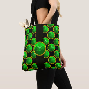 ST PATRICK'S DAY GREEN KLEEBLATT GEMSTONE Black Tasche
