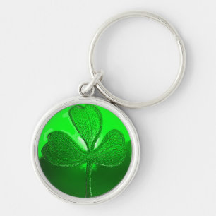 ST PATRICK'S DAY GREEN KLEEBLATT GEMSTONE JEWEL SCHLÜSSELANHÄNGER
