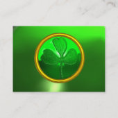 ST PATRICK'S DAY GREEN KLEEBLATT GEMSTONE JEWEL VISITENKARTE (Rückseite)