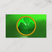 ST PATRICK'S DAY GREEN KLEEBLATT GEMSTONE JEWEL VISITENKARTE (Rückseite)