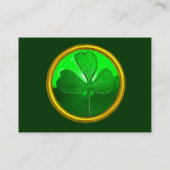 ST PATRICK'S DAY GREEN KLEEBLATT GEMSTONE JEWEL VISITENKARTE (Rückseite)