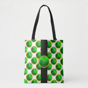 ST PATRICK'S DAY GREEN KLEEBLATT GEMSTONE White Tasche