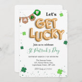 St. Patrick's Day Green Kleeblatt Glück Party Einladung (Vorne/Hinten)