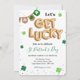 St. Patrick's Day Green Kleeblatt Glück Party Einladung