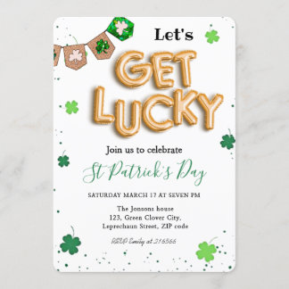 St. Patrick's Day Green Kleeblatt Glück Party Einladung