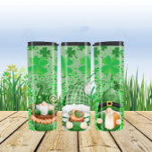 St Patrick's Day Green Kleeblatt Gnomes Thermosbecher
