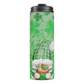 St Patrick's Day Green Kleeblatt Gnomes Thermosbecher (Vorderseite)